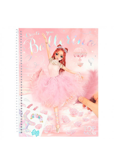 Omalovánka | Top Model create Your Ballerina, Lexy s pírky, se samolepkami Top Model